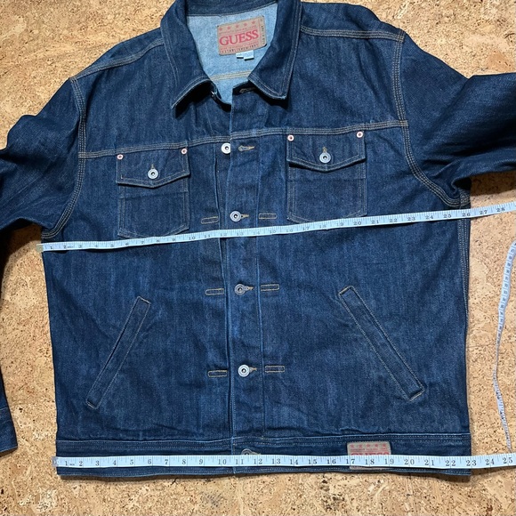 Guess Vintage 90’s Men’s Button Up Denim Jean Jacket Sz XXL - Picture 14 of 16